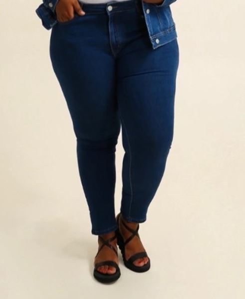 Picture of CURVY GIRL STRETCHY BLUE JEANS